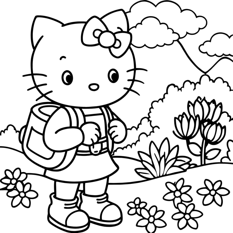 hello kitty free coloring sheets