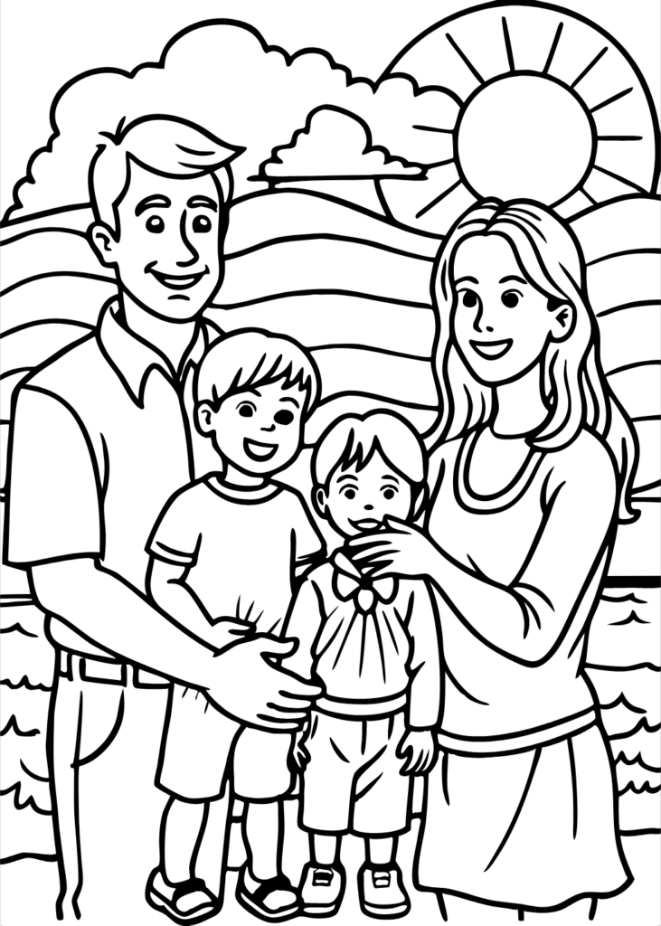 Family Coloring Pages, family coloring sheet, family colouring, free downlord, friends color sheet, friends coloring pages, pdf, people coloring page