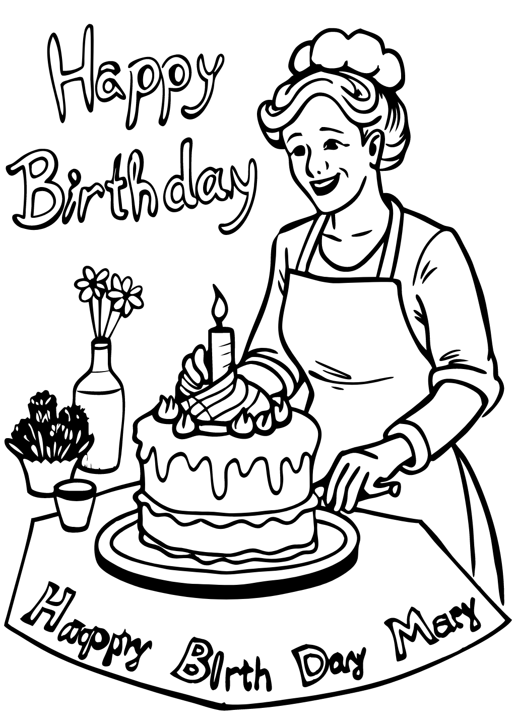 birthday card coloring page, birthday coloring pages, coloring birthday cards, Coloring pages, free downlord, happy birthday color page, happy birthday coloring pages, Happy Birthday Mom Coloring Pages, pdf