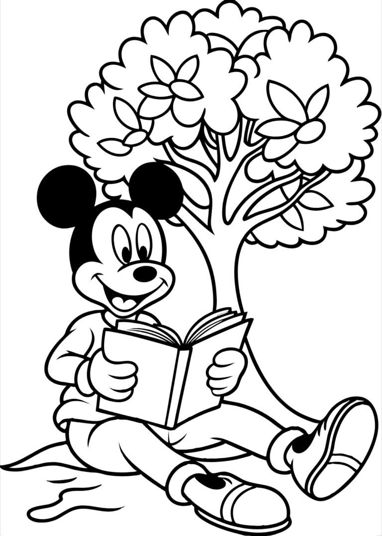 coloring pages mickey and minnie