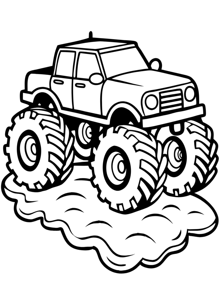 color pictures for kids, Coloring pages, coloring sheets, coloring sheets for kids, free coloring sheets, free downlord, free drawings to color, Monster Truck Coloring Pages, pdf