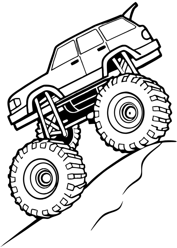 color pictures for kids, Coloring pages, coloring sheets, coloring sheets for kids, free coloring sheets, free downlord, free drawings to color, Monster Truck Coloring Pages, pdf